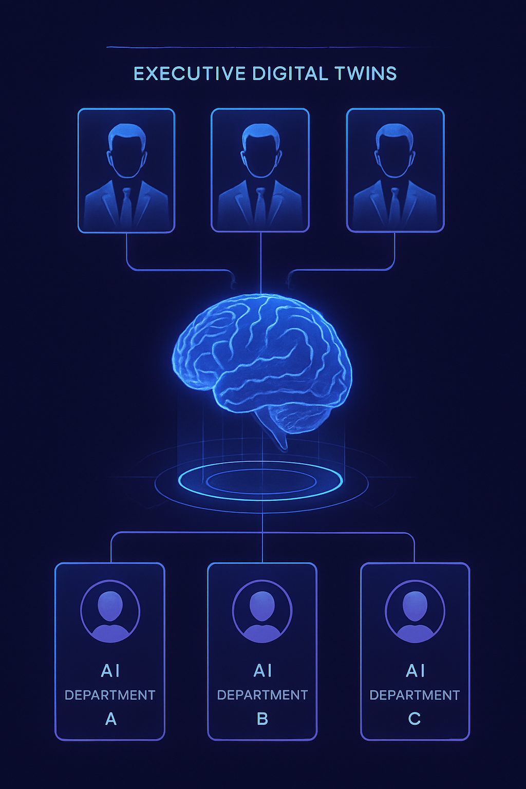 AI Organization Chart showing the future of work